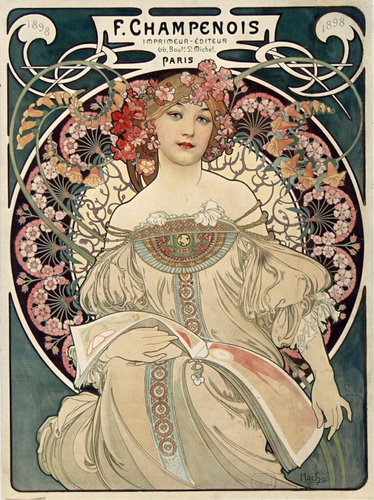 Reverie, poster for the publishing house Champenois (1897) - Alphonse Mucha